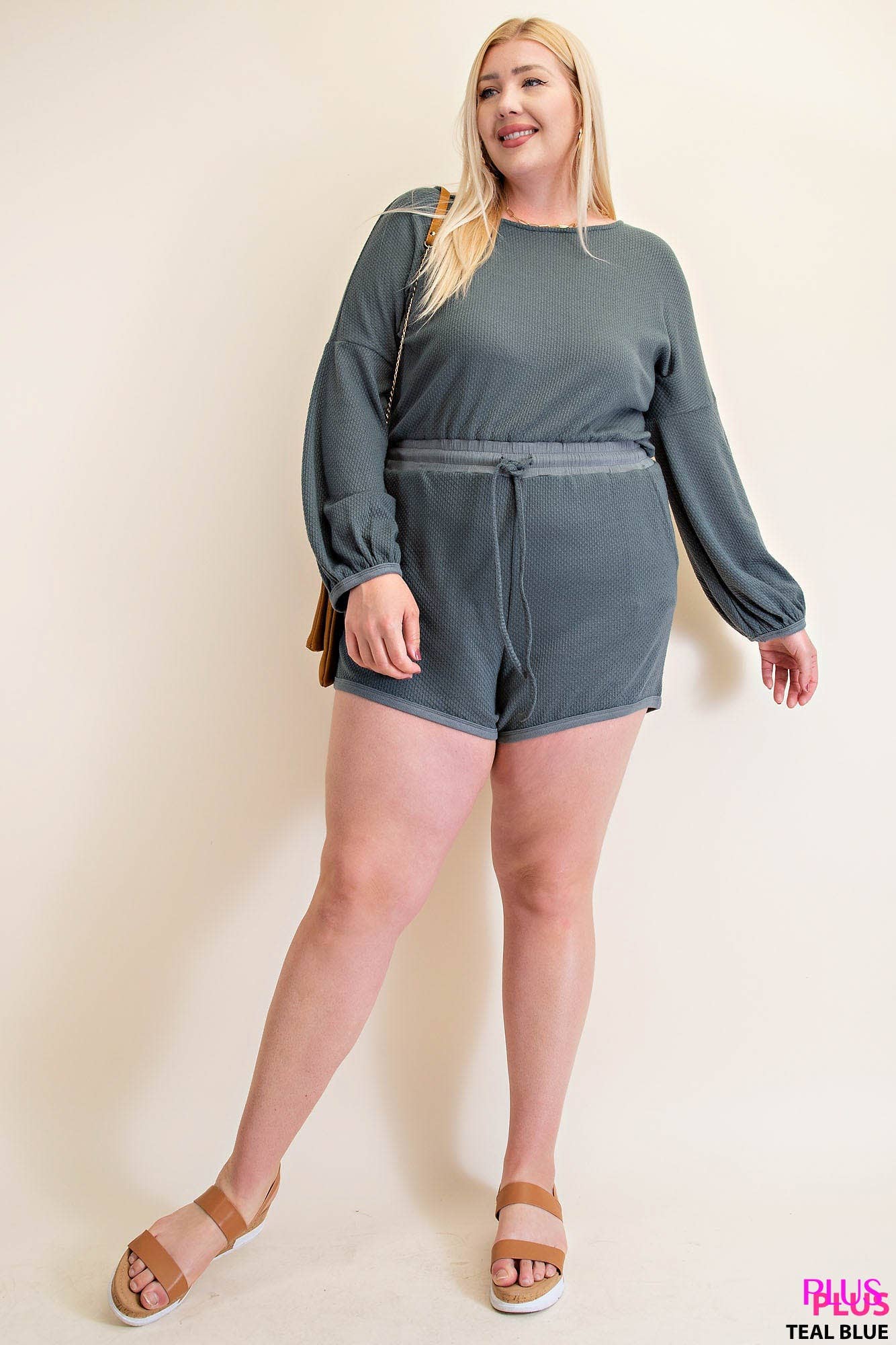 THERMAL LONG SLEEVE LOUNGE ROMPER