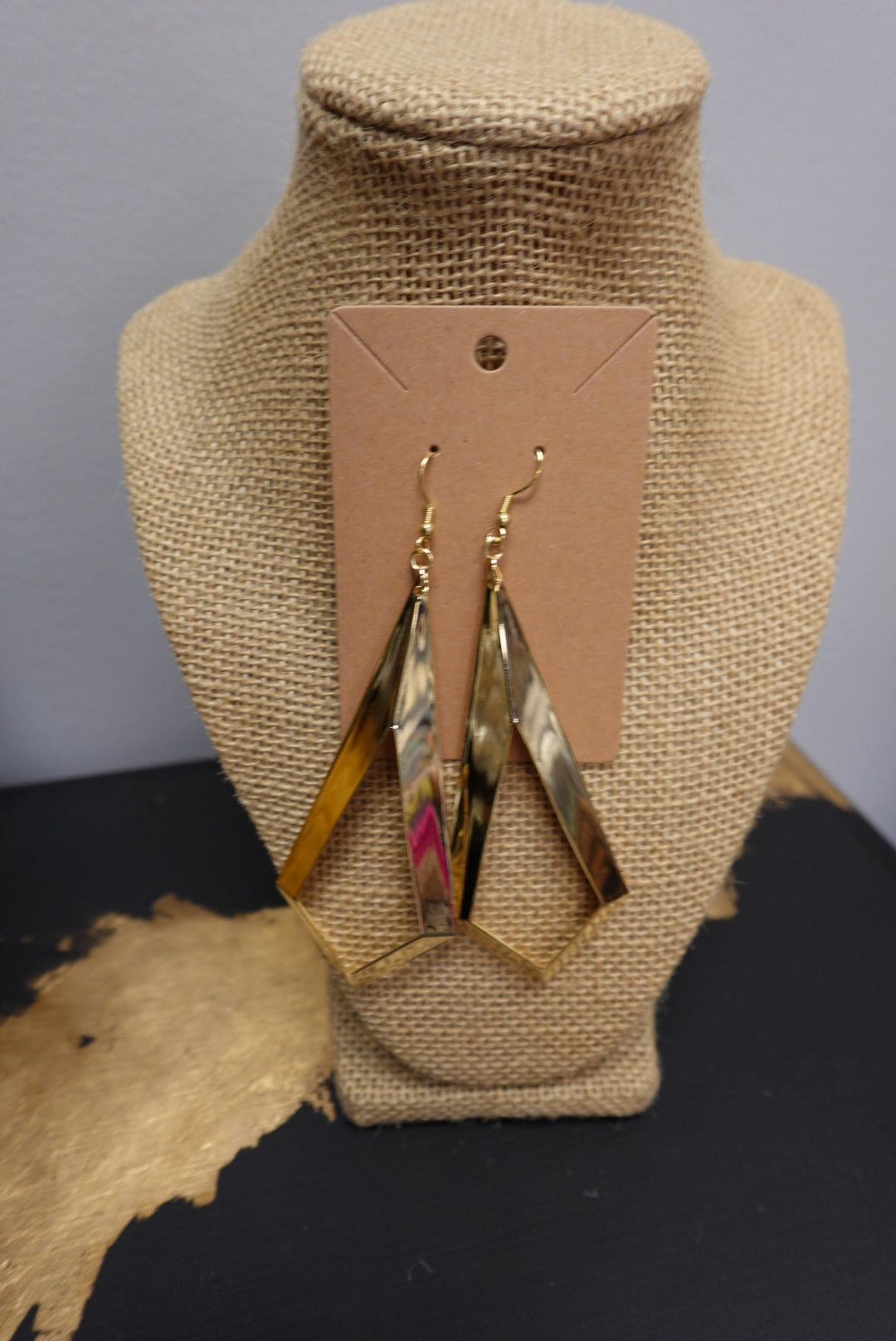 Teardrops of Gold Hanging Earrings