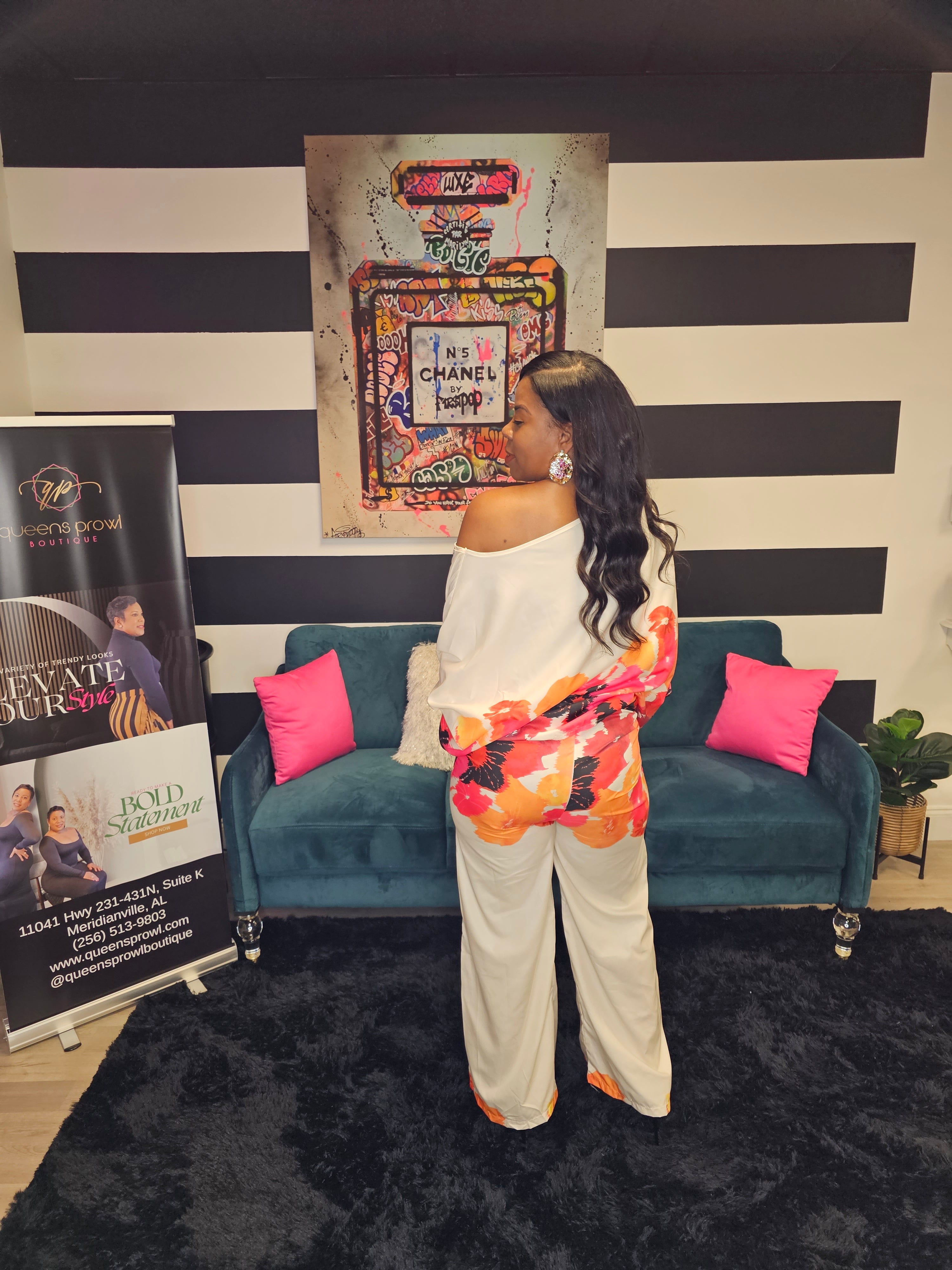 Casual Off Shoulder Long Sleeve 2Piece Set