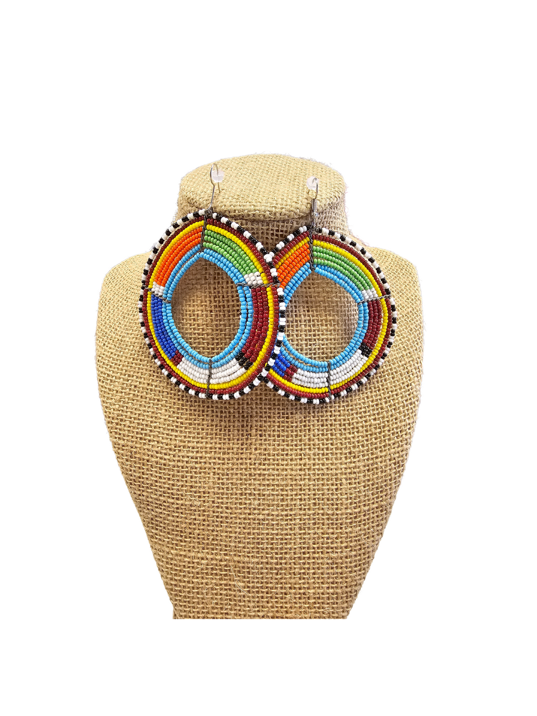 Circle Multicolor Beaded Earrings