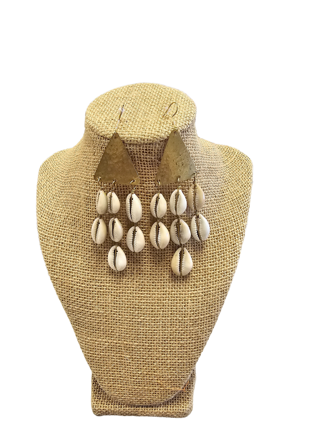 Cowrie Triangle Earrings