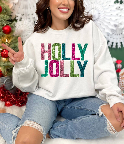 *HOLLY JOLLY* CHRISTMAS  CREWNECK SWEATSHIRT*