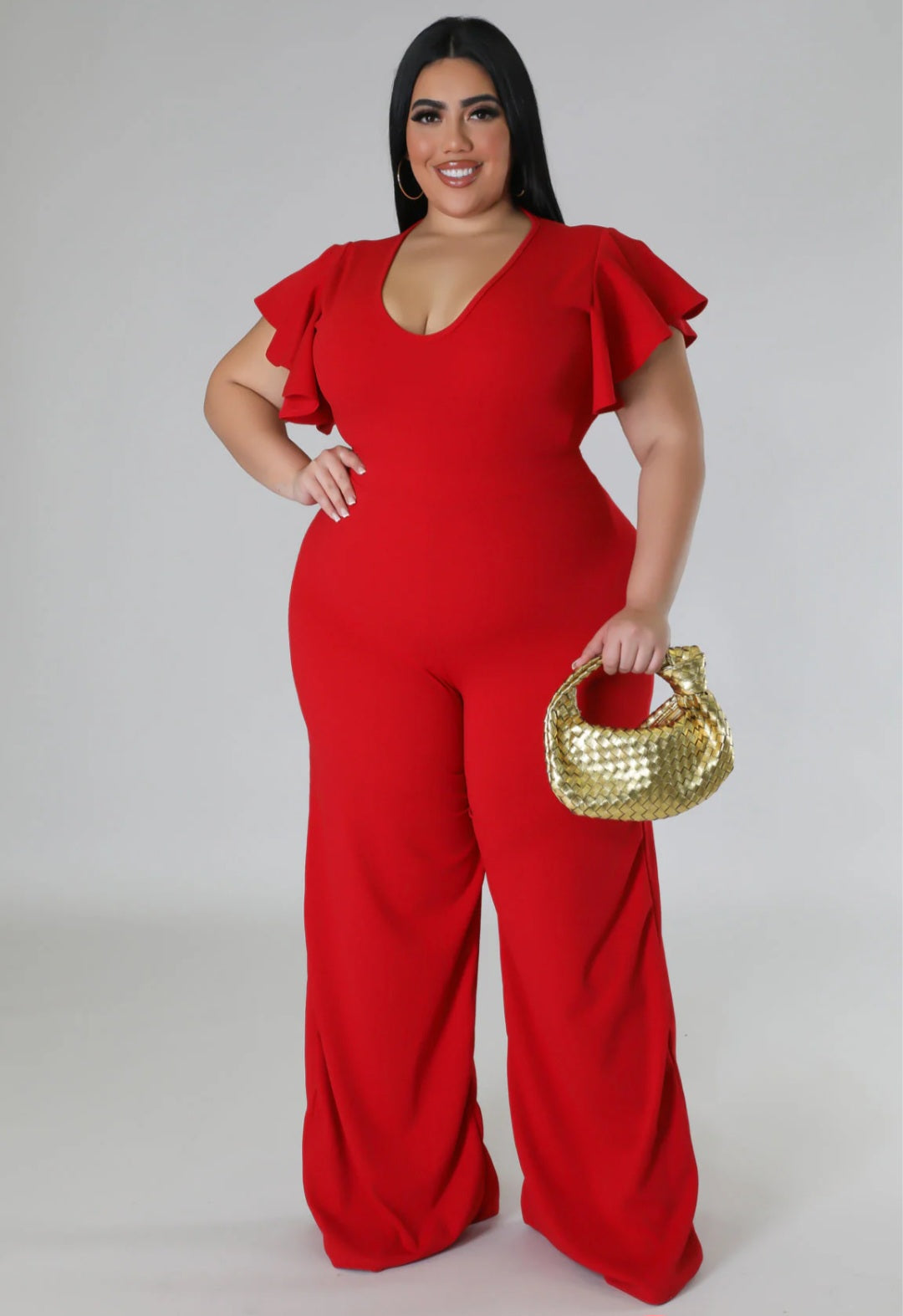 Lady in Red Jumpsuit
