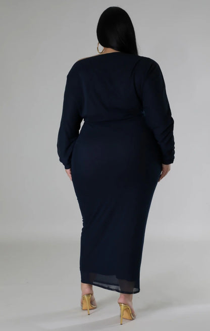 Grace Navy Stretch Dress