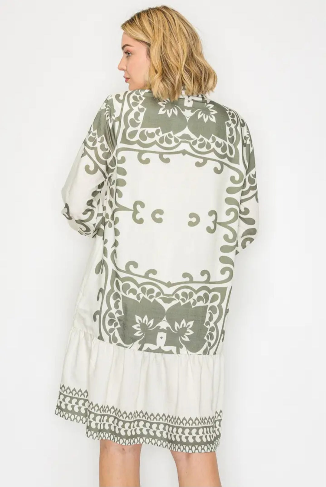 Jadira Mediterranean Print Dress