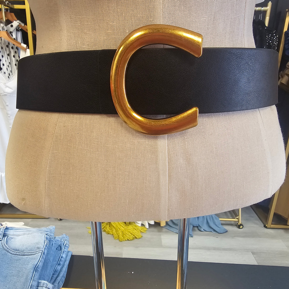 C Curve Large Buckle Belts