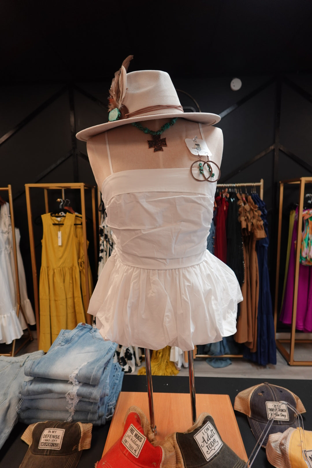 Bubbled Hem Sleeveless Top