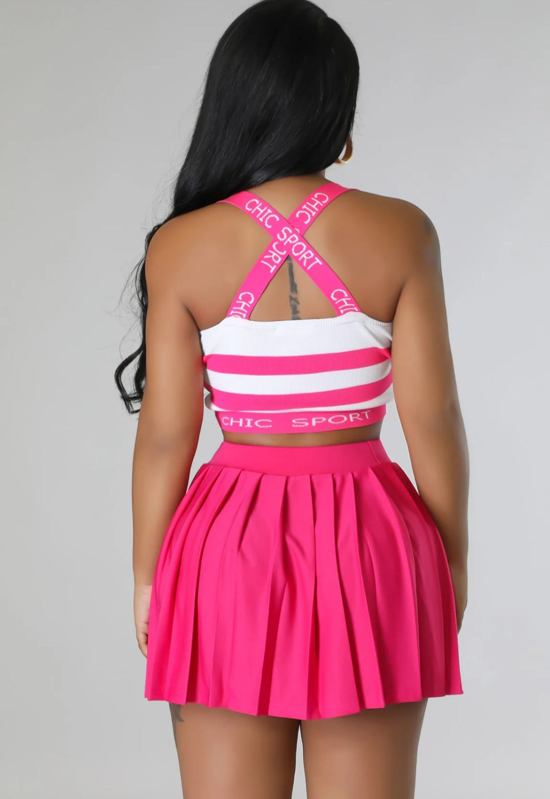 Hot Pink Tennis Skirt Large