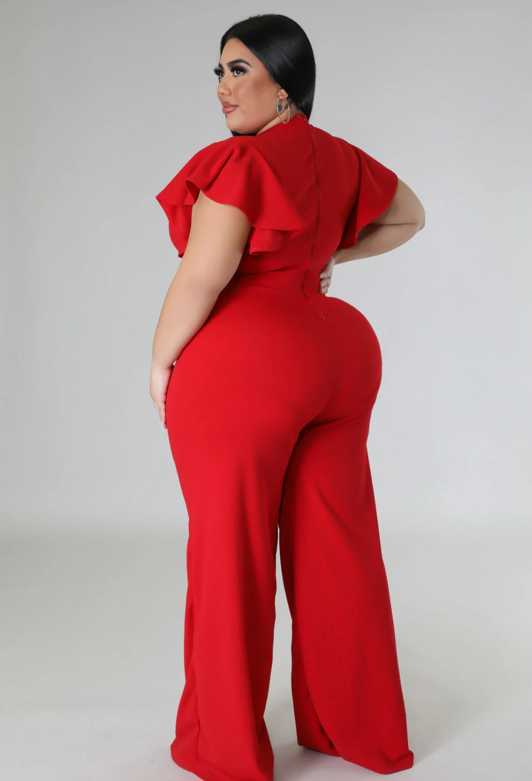 Lady in Red Jumpsuit