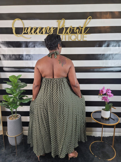 Olive Oversized Maxi Dress