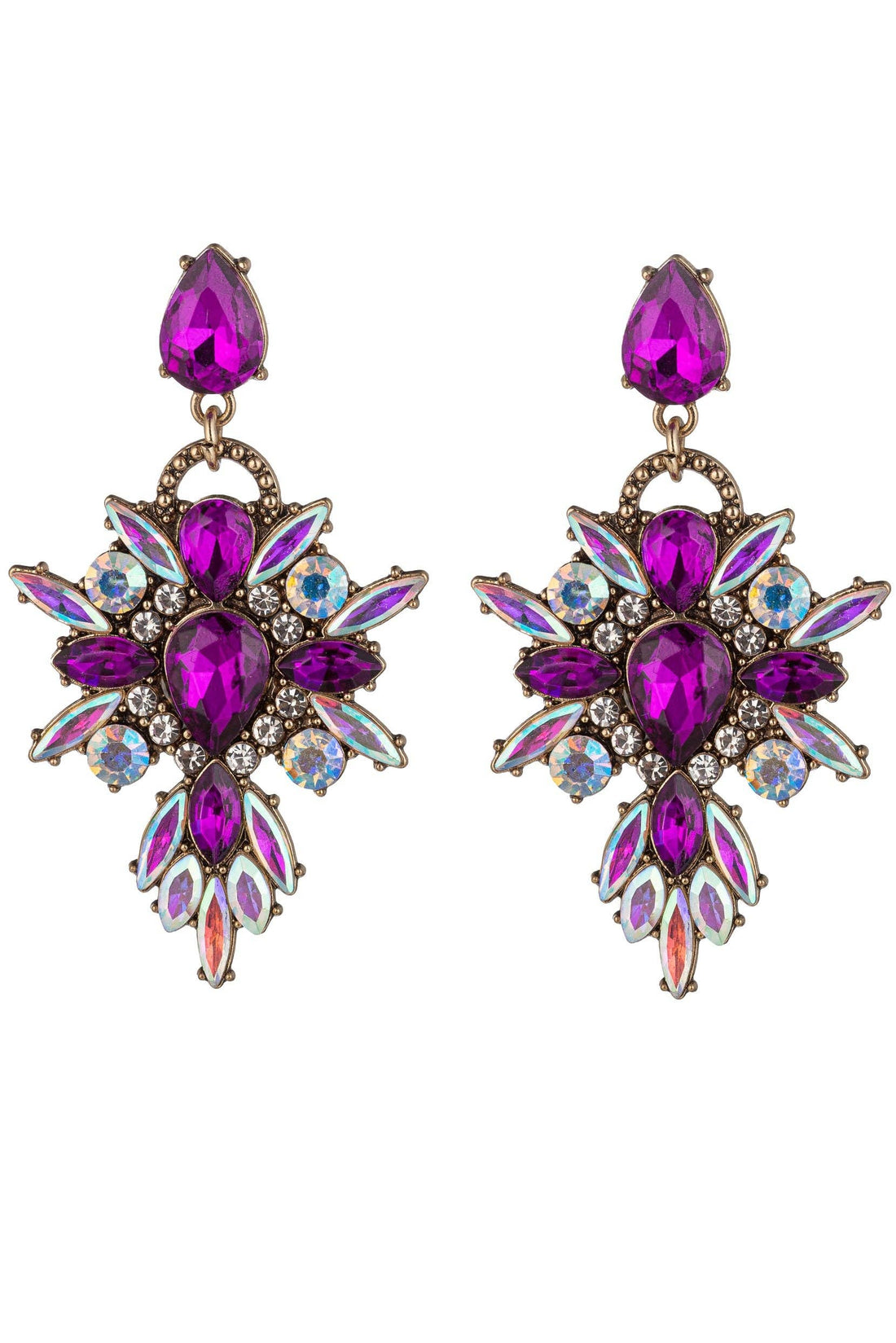 Lexy Purple Statement Earrings